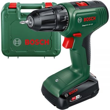 Bosch EasyDrill 18V-38 - Masina de gaurit si insurubat cu 1 acumulator Li-Ion 18 V 2 Ah 38 Nm led iluminare valiza plastic