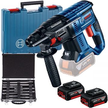 Bosch GBH 180-LI - Rotopercutor SDS-Plus cu 2 acumulatori Li-Ion 18 V 4 Ah 2 J valiza plastic accesorii