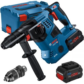 Bosch  GBH 18V-28 CF - Rotopercutor SDS-Plus cu 2 acumulatori Li-Ion 18 V 8 Ah 3.3 J mandrina interschimbabila valiza speciala