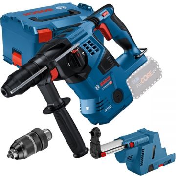 Bosch  GBH 18V-28 CF - Rotopercutor SDS-Plus fara acumulatori si incarcator Li-Ion 18 V - Ah 3.3 J mandrina interschimbabila valiza speciala accesorii