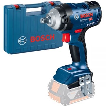 Bosch GDS 18V-400 - Masina de insurubat cu impact fara acumulatori si incarcator Li-Ion 18 V - Ah patrat 1/2 inch 400 Nm M10-M20 valiza plastic