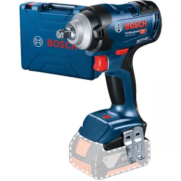 Bosch GDS 18V-400 - Masina de insurubat cu impact fara acumulatori si incarcator Li-Ion 18 V - Ah patrat 1/2 inch 400 Nm M10-M20 valiza plastic