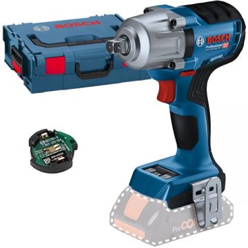 Bosch GDS 18V-450 PC - Masina de insurubat cu impact fara acumulatori si incarcator Li-Ion 18 V - Ah patrat 1/2 inch 450 Nm M10-M20 valiza speciala accesorii