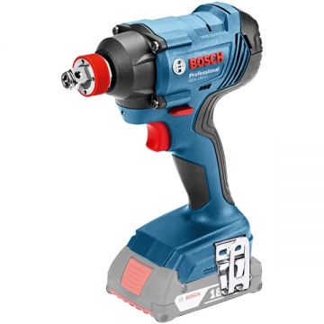 Bosch GDX 180-LI - Masina de insurubat cu impact fara acumulatori si incarcator Li-Ion 18 V - Ah patrat 1/2 inch si hexagon interior 1/4 inch 180 Nm M6-M14