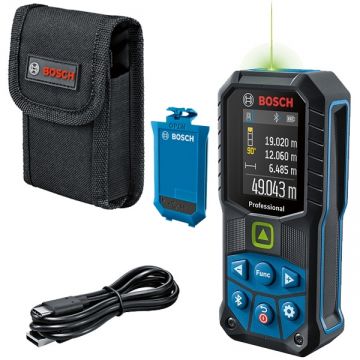 Bosch GLM 50-27 CG - Telemetru laser 50 m +/-1.5 mm/m 30 valori memorate bluetooth display color