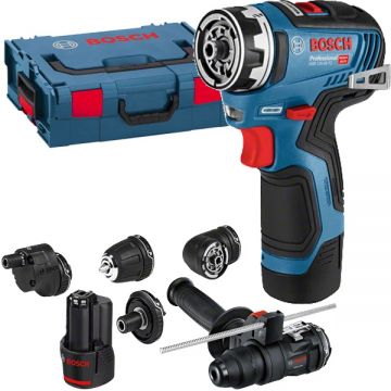 Bosch GSR 12V-35 FC - Masina de gaurit si insurubat cu 2 acumulatori Li-Ion 12 V 3 Ah 35 Nm valiza speciala accesorii