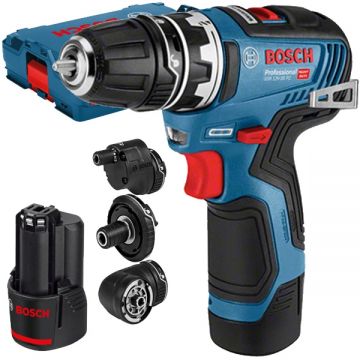 Bosch GSR 12V-35 FC - Masina de gaurit si insurubat cu 2 acumulatori Li-Ion 12 V 3 Ah 35 Nm valiza speciala accesorii