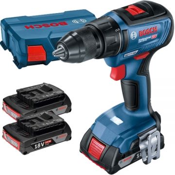 Bosch GSR 18V-50 - Masina de gaurit si insurubat cu 3 acumulatori Li-Ion 18 V 2 Ah 50 Nm valiza plastic