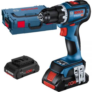 Bosch GSR 18V-90 C - Masina de gaurit si insurubat cu 2 acumulatori Li-Ion 18 V 4 Ah 64 Nm motor fara perii valiza speciala