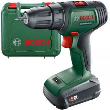 Bosch UniversalDrill 18V - Masina de gaurit si insurubat cu 1 acumulator Li-Ion 18 V 2.5 Ah 40 Nm valiza plastic