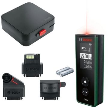 Bosch Zamo Set - Telemetru laser 25 m +/-2 mm/m 10 valori memorate accesorii