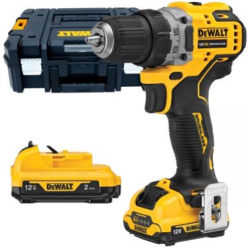 DeWalt DCD701D2 - Masina de gaurit si insurubat cu 2 acumulatori Li-Ion 12 V 2 Ah 57.5 Nm valiza speciala