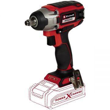 Einhell IMPAXXO 18/230 PXC - Masina de insurubat cu impact fara acumulatori si incarcator Li-Ion 18 V - Ah patrat 1/2 inch 230 Nm -