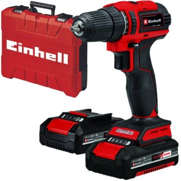 Einhell TE-CD 18/40 Li BL PXC - Masina de gaurit si insurubat cu 2 acumulatori Li-Ion 18 V 2 Ah 40 Nm motor fara perii led iluminare valiza plastic