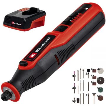 Einhell TE-MT 7.2 Li - Polizor drept cu 1 acumulator Li-Ion 10.8 V 1.5 Ah 1.6-3.2 mm led iluminare accesorii