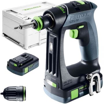 Festool CXS 18 C 30-Plus - Masina de gaurit si insurubat cu 2 acumulatori Li-Ion 18 V 3 Ah 40 Nm valiza speciala accesorii