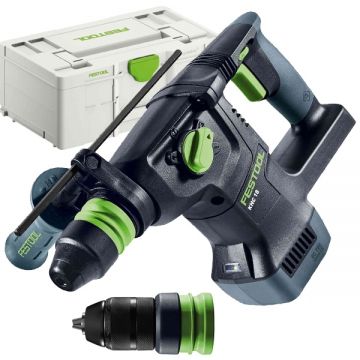 Festool KHC 18 EB-Basic - Rotopercutor SDS-Plus fara acumulatori si incarcator Li-Ion 18 V - Ah 2.6 J mandrina interschimbabila valiza speciala accesorii