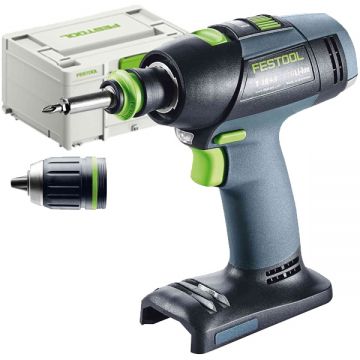 Festool T 18+3-Basic - Masina de gaurit si insurubat fara acumulatori si incarcator Li-Ion 18 V - Ah 50 Nm valiza speciala