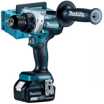 Makita DDF486RTJ - Masina de gaurit si insurubat cu 2 acumulatori Li-Ion 18 V 5 Ah 130 Nm valiza speciala