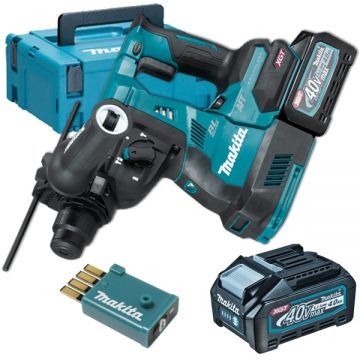 Makita HR001GM201 XGT - Rotopercutor SDS-Plus cu 2 acumulatori Li-Ion 40 V 4 Ah 2.8 J valiza speciala accesorii