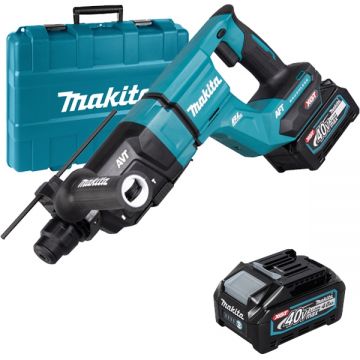 Makita  HR007GM201 - Rotopercutor SDS-Plus cu 2 acumulatori Li-Ion 40 V 4 Ah 3 J valiza plastic accesorii