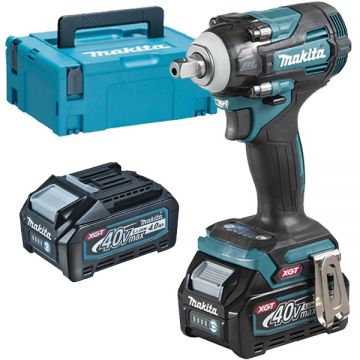 Makita TW005GD201 - Masina de insurubat cu impact cu 2 acumulatori Li-Ion 40 V 2.5 Ah patrat 1/2 inch 350 Nm M10-M20 valiza speciala