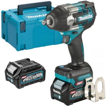 Makita TW007GD201 - Masina de insurubat cu impact cu 2 acumulatori Li-Ion 40 V 2.5 Ah patrat 1/2 inch 760 Nm M10-M24 valiza speciala