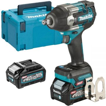 Makita TW007GM201 - Masina de insurubat cu impact cu 2 acumulatori Li-Ion 40 V 4 Ah patrat 1/2 inch 760 Nm M10-M24 valiza speciala