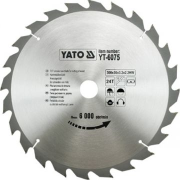 Yato YT-6075 - Panza fierastrau circular lemn 300x30x3.2 mm 24 dinti