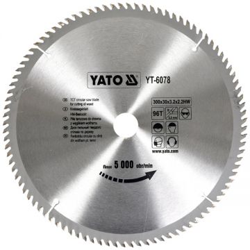 Yato  YT-6078 - Panza fierastrau circular lemn 300x30x3.2 mm 96 dinti