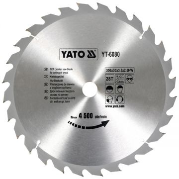 Yato  YT-6080 - Panza fierastrau circular lemn 350x30x3.5 mm 28 dinti