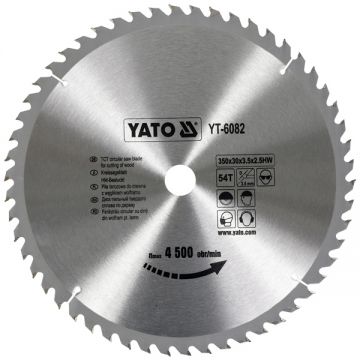 Yato YT-6082 - Panza fierastrau circular lemn 350x30x3.5 mm 54 dinti