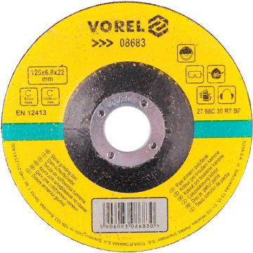 Vorel 08683 - Disc polizare piatra 125x22x6.8 mm