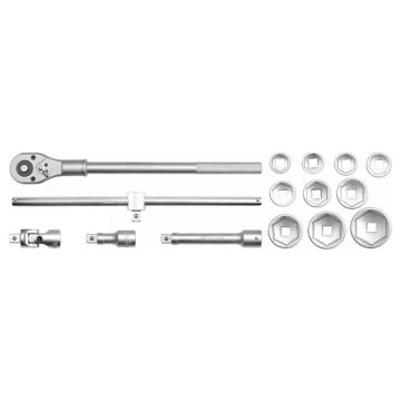 YATO set de prize 15 piese 3/4" 30-60 mm CrV