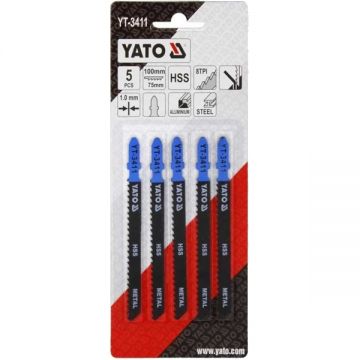 Yato YT-3411 - Set panze fierastrau pendular tija cu un prag de prindere (T) 100 mm metal taiere dreapta fina 5 bucati