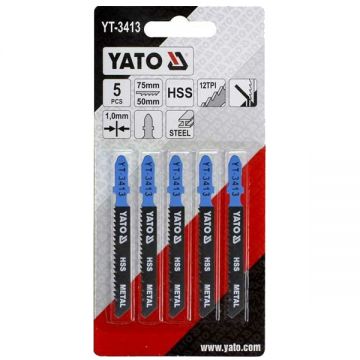 Yato YT-3413 - Set panze fierastrau pendular tija cu un prag de prindere (T) 75 mm metal taiere dreapta fina 5 bucati