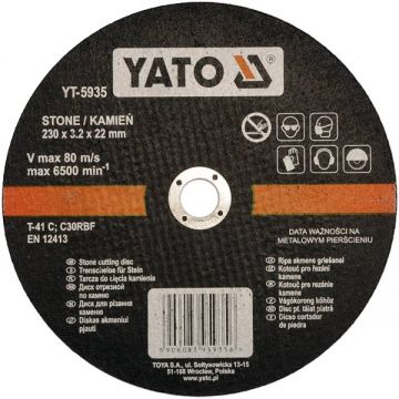 Yato YT-5935 - Disc taiere piatra 230x22x3.2 mm 1 buc