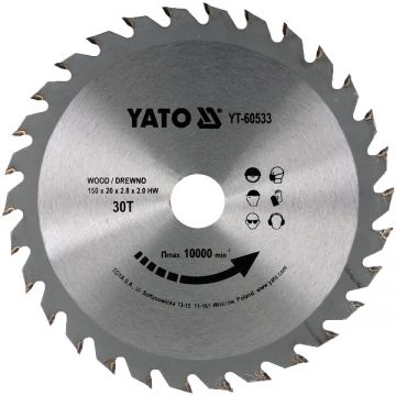 Yato YT-60533 - Panza fierastrau circular lemn 150x20x2.8 mm 30 dinti