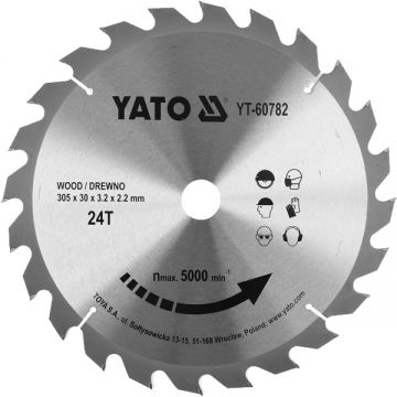 Yato YT-60782 - Panza fierastrau circular lemn 305x30x3.2 mm 24 dinti