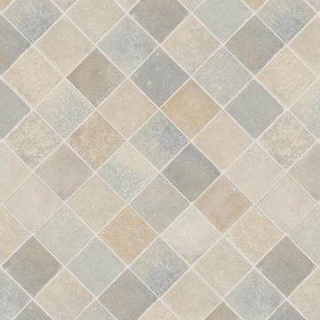 Covor PVC linoleum Iconik 260D Cottage Stone, bej/gri, latime 400 cm, grosime 2.6 mm