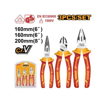 INGCO Set clește izolat 3 piese până la 1000 V izolat