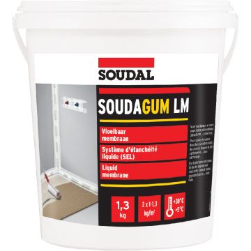 Membrana hidroizolanta lichida  Soudal Soudagum LM, flexibila, gata preparat, 1.3 kg