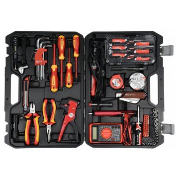 YATO Set de scule izolate pentru electricieni 68 piese 1/4" 1000 V CrV