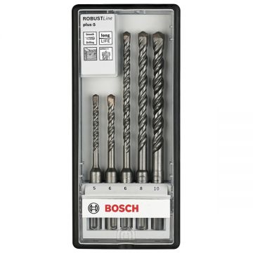 Bosch Robust Line Plus-5 - Set 5 burghie SDS-Plus 5-10 mm