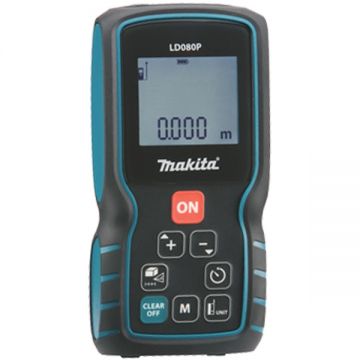 Makita LD080P - Telemetru laser 80 m +/-1.5 mm/m 20 valori memorate