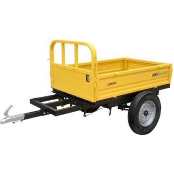 Remorca Campo RM500CT 500kg Minitractor 1 Osie Prindere Cupla Galben