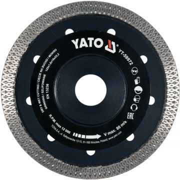 Yato YT-59972 - Disc diamantat de taiere continuu 125x22.2x1.6 mm taiere umeda si uscata