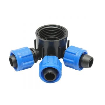 Distribuitor imbinare tub, banda picurare 17mm cu 3 capete pentru sisteme de irigatii, Cod: DISPR39