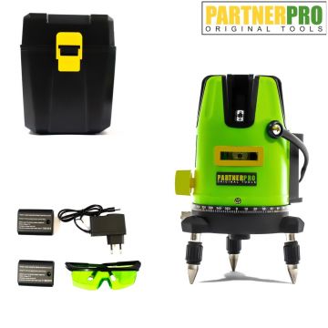 Nivela laser PARTNER PRO PLE-5D , 5 linii, ±2 mm/5m, 40 m, Timp de nivelare ≤ 5s