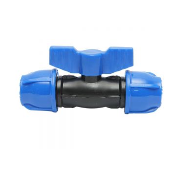 Robinet mufa cu bila compresiune D20x20mm, PN16 bar pentru sisteme de irigatii, Cod: DISPR60